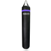 A black heavy punching bag with a purple band and white 'PROSLAYER' branding, suspended against a plain white background.
