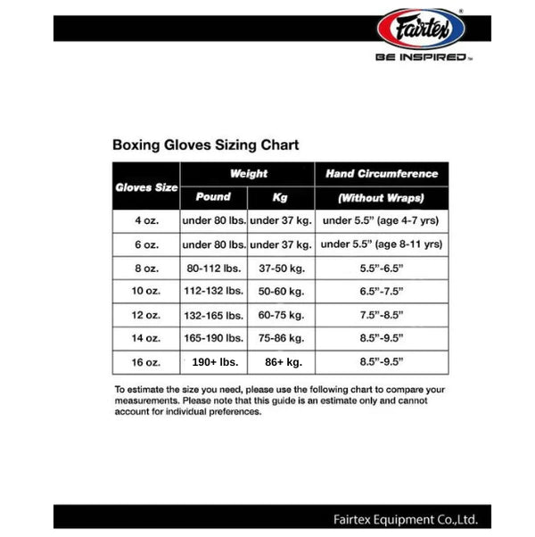 Fairtex BGV16 Leather Muay Thai Boxing Gloves