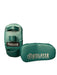 A teal green Outslayer professional fight gear training pad and its matching carrying case, displayed on a dark gray background.