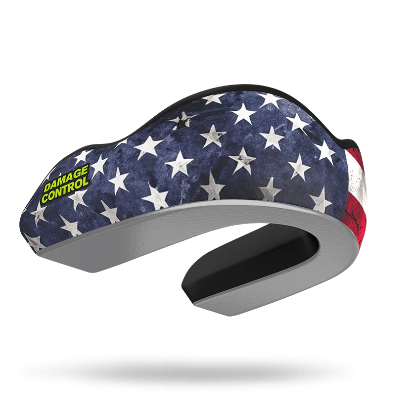 Damage Control Extreme Impact Mouthguard w/ Case - Old Glory American Flag