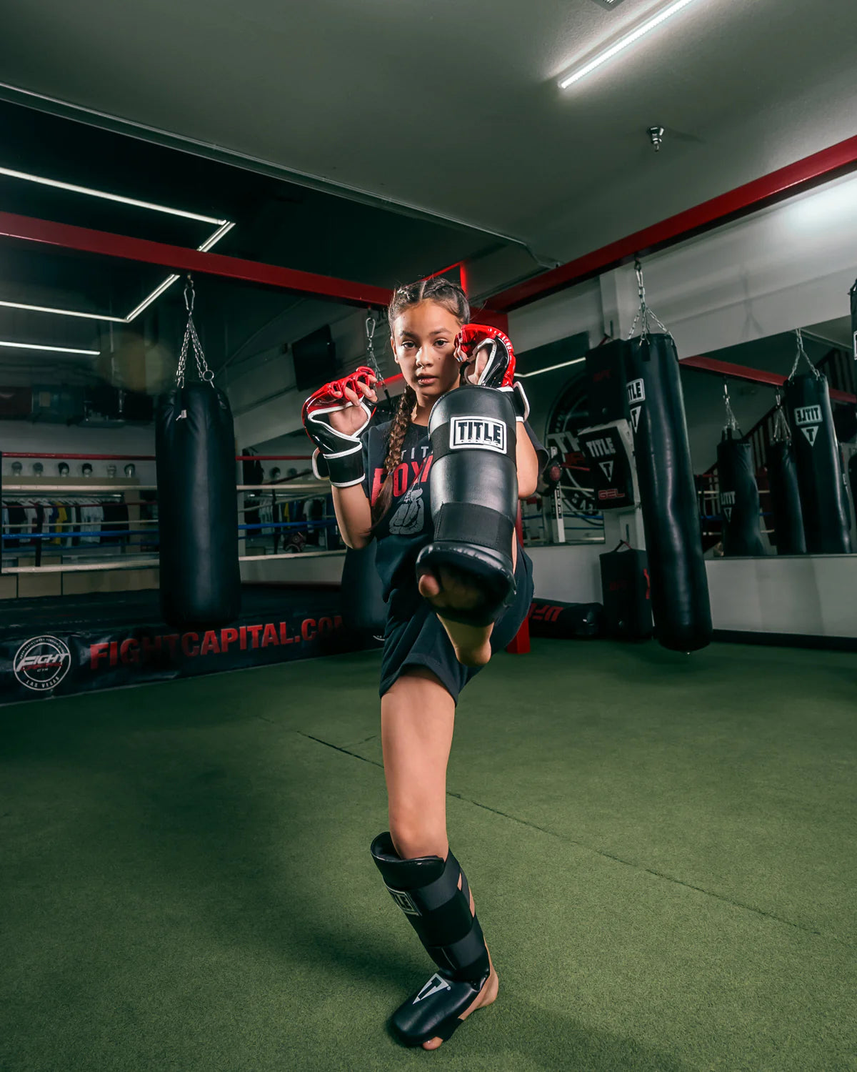 TITLE Boxing Vinyl Shin-Instep Guards 2.0