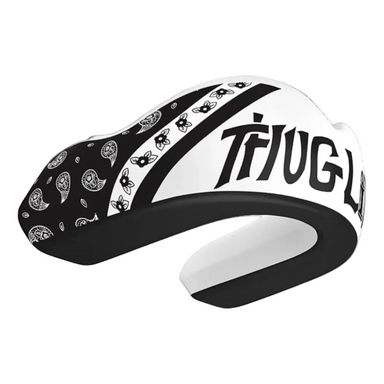 Black and white cap with bandana pattern and 'Tifug' branding on a white background