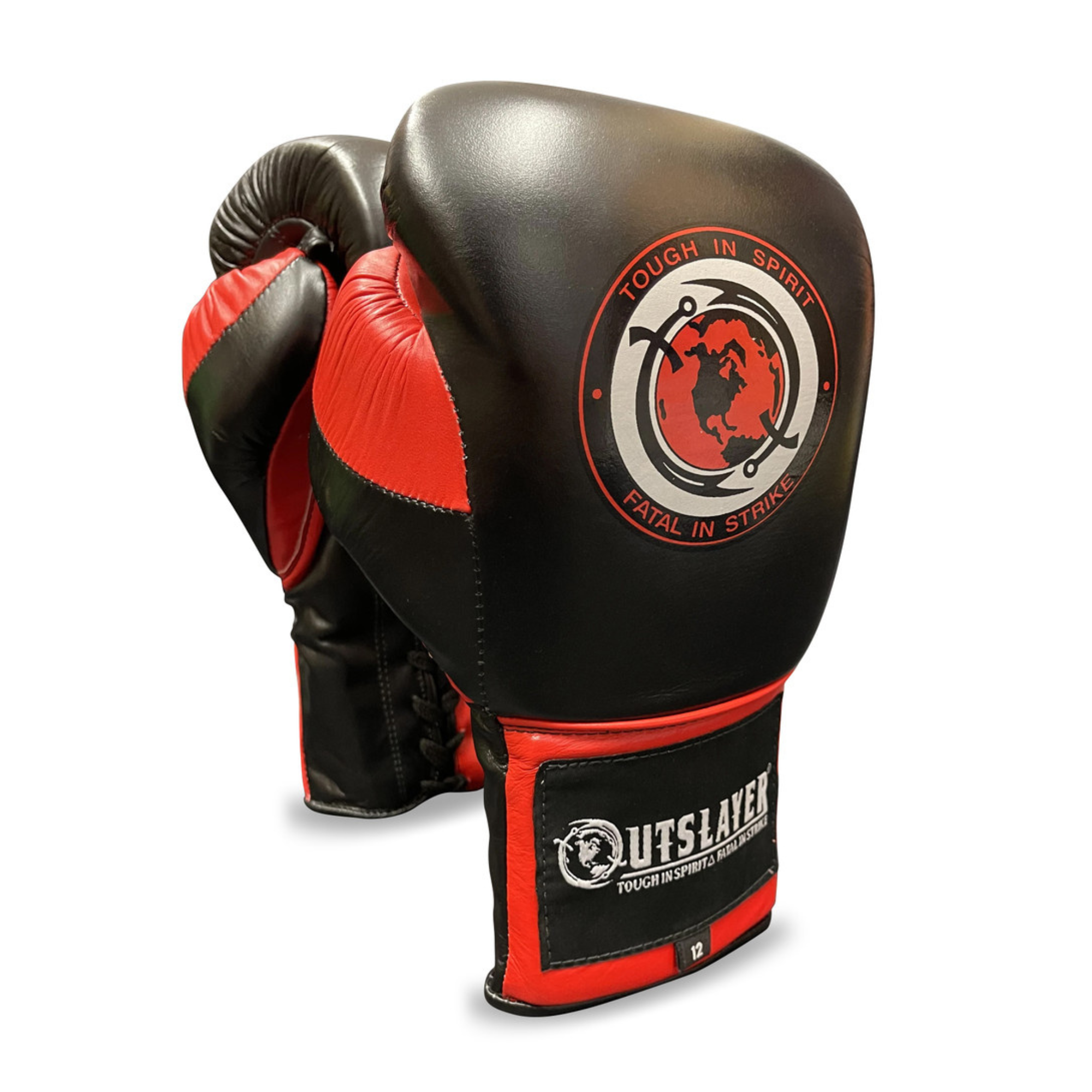 Outslayer MX Style Lace Up Leather Boxing Gloves