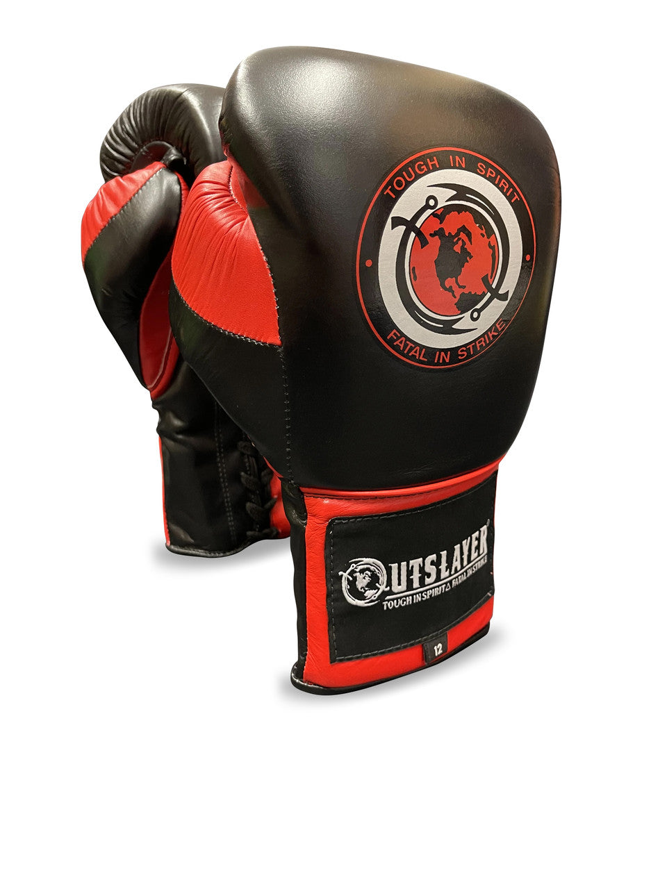 Outslayer MX Style Lace Up Leather Boxing Gloves