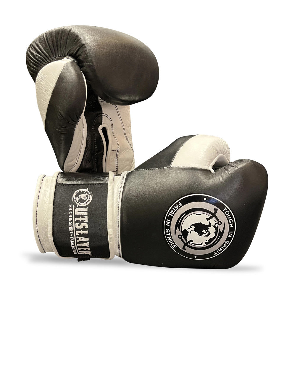 Outslayer MX Style Hook and Loop Leather Boxing Gloves