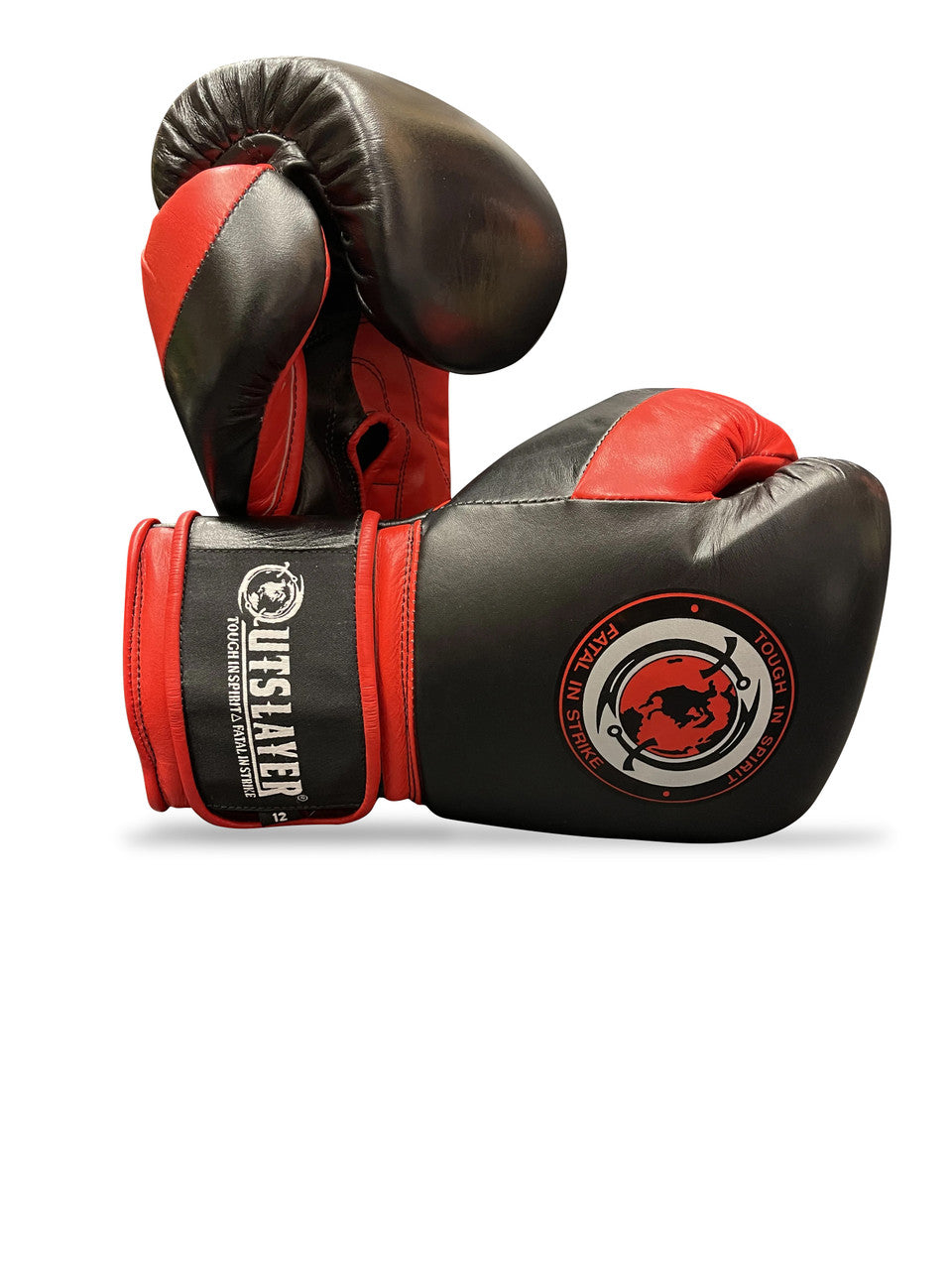 Outslayer MX Style Hook and Loop Leather Boxing Gloves