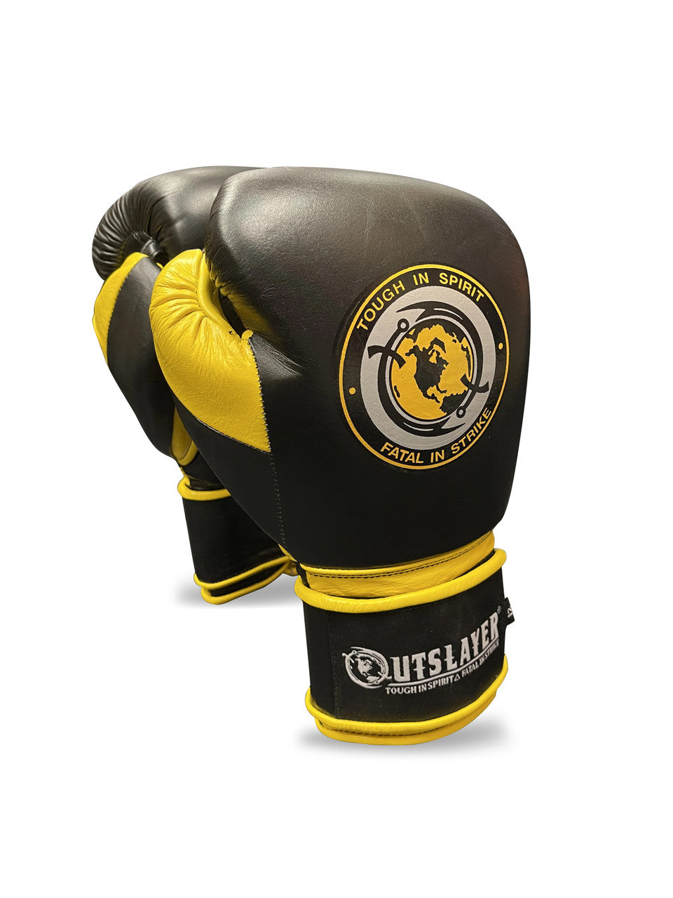 Outslayer MX Style Hook & Loop Leather Boxing Gloves