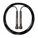 A black jump rope with a thick coiled cord and two black handles, each printed with the Outslayer logo and brand name, shown on a solid white background.