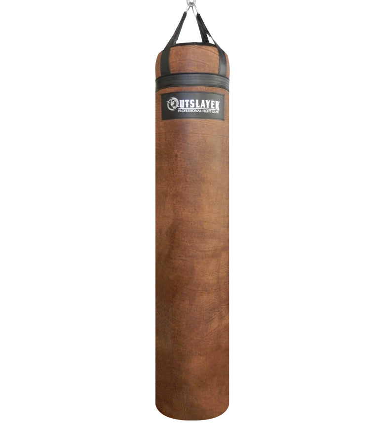 Outslayer Leather Muay Thai Heavy Bag 150lbs Filled