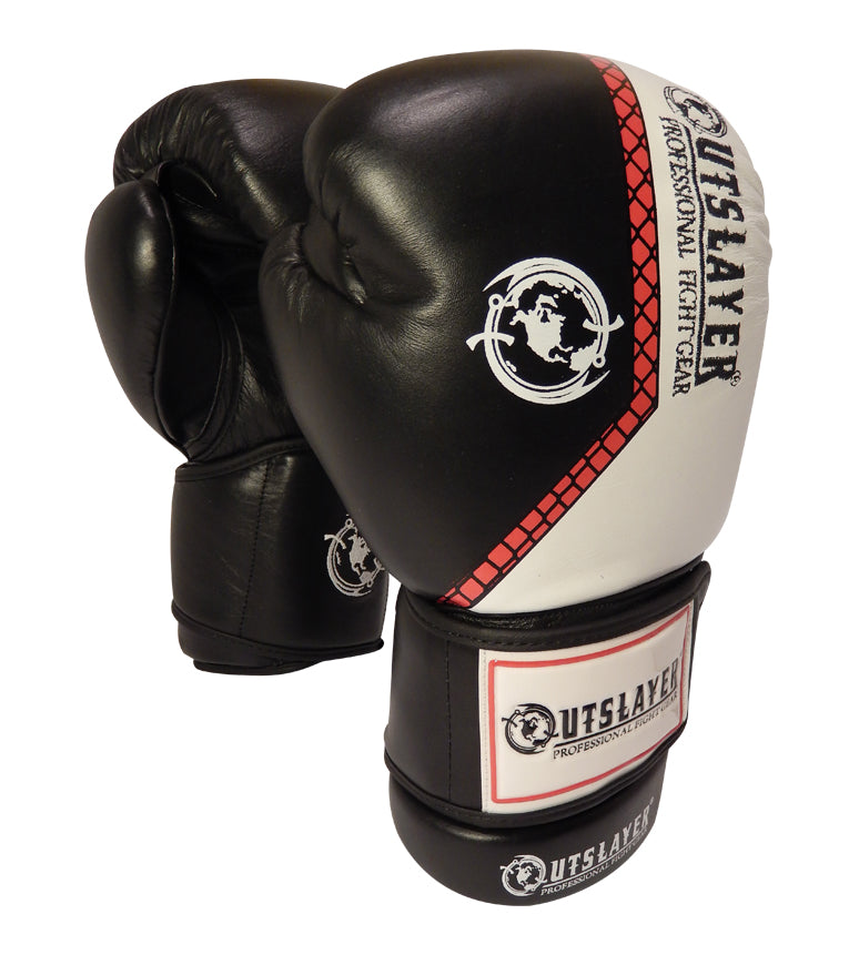 OUTSLAYER LEATHER BOXING GLOVES WITH WRIST SUPPORT